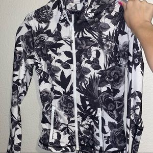 Lululemon Black/White Floral “Bloom” Forme Jacket